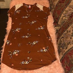 Brown knee length dress